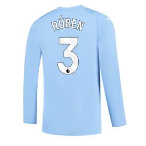 Manchester City Ruben Dias #3 Hjemmebanetrøje 2023-24 Lange ærmer